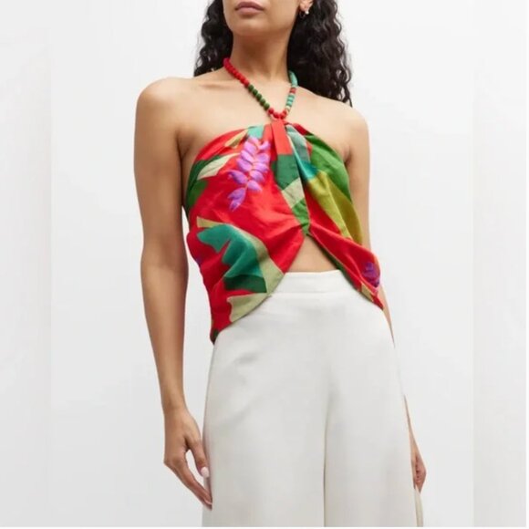 FARM Rio | Tops | Farm Rio Heliconia Halter Crop Top | Poshmark